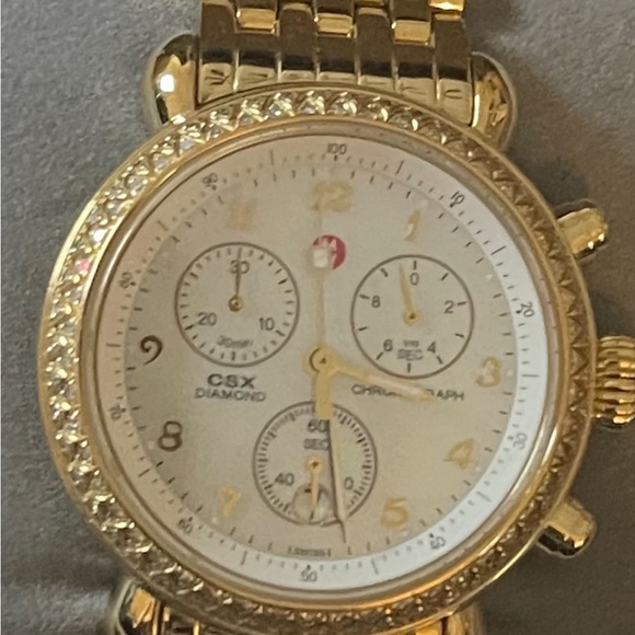Michele CSX gold with diamonds in the bezel - Picture 14 of 16